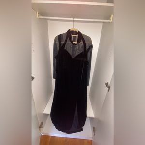 Black velvet dress